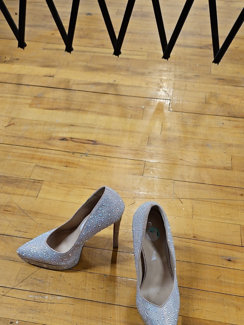 Madden Girl Silver Sparkle Pointed-Toe Stiletto Pumps